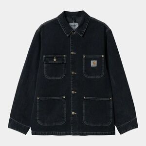 Carhartt WIP OG Chore Coat Black denim Jean jacket Mens Size Medium *NWT*